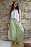 Arbi Gingham Pocket Culotte Pant Soft Olive
